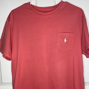 Polo by Ralph Lauren Men's Coral, Salmon, Red Tee Shirt, Tshirt